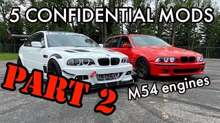 Top 5 secret performance mods PART 2 E46 M54 engine customization - 330ci Track car modifications