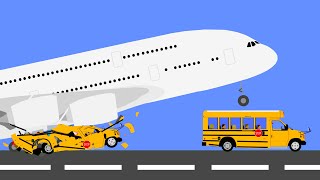 Extreme Car Crashes - Cars vs Airplane Destruction