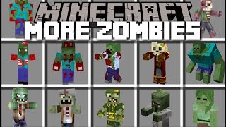 Minecraft MORE ZOMBIES MOD / DEFEND THE VILLAGERS LAB AND SAVE THEM!! Minecraft screenshot 4