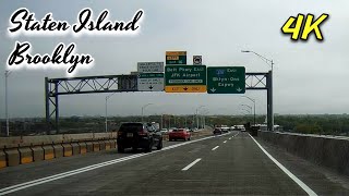 [4K] Raw Video - Driving in New York City in the fog - Staten Island to Brooklyn - Verrazano Bridge