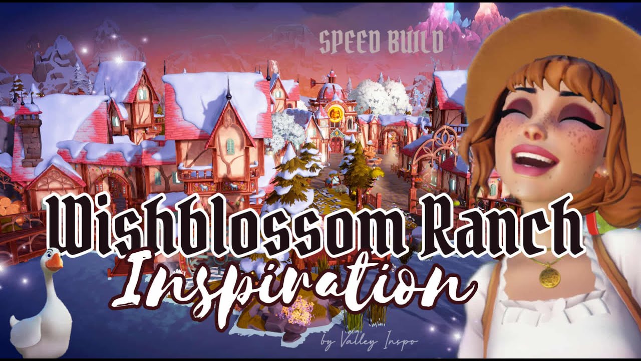 WISHBLOSSOM RANCH SPEED BUILD🌼 little Town 🏔️Wishing Alps Dreamlight Valley ❤️Alpenstädchen✨