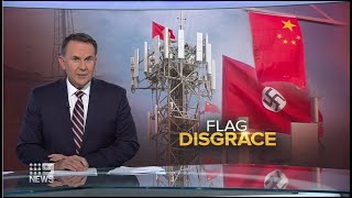 Flags Upset Country Victorian Town.(Kyabram) Nine + Seven News