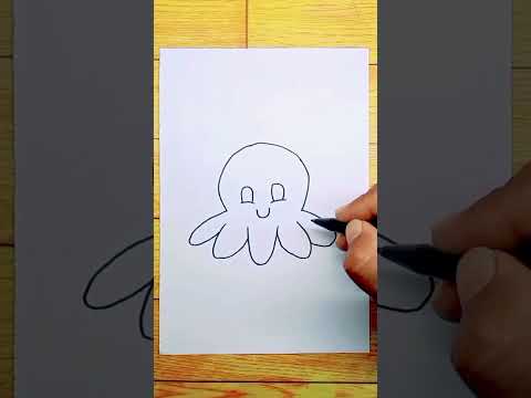 Menggambar anak gurita