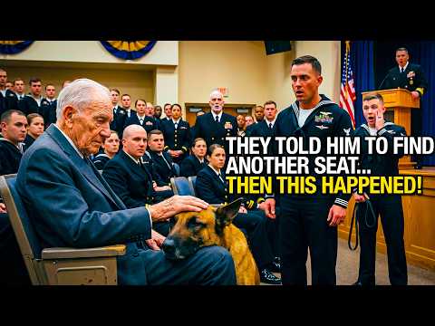 "Can I Sit Here?" Old Veteran Whispered to Navy SEAL — Then the K9 Broke Formation and Froze
