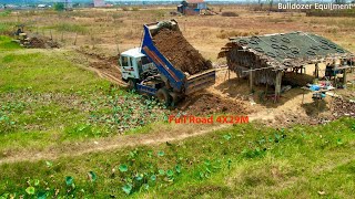 Full video, make 4 Roads, 39 maters, meet the Road, lots. 100% Full By Bulldozer And Dump Truck.