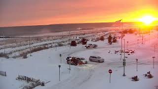 Rockaway Beach Sunset After Blizzard