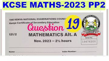 KCSE MATHS -2023 ~PP2 - PROBABILITY