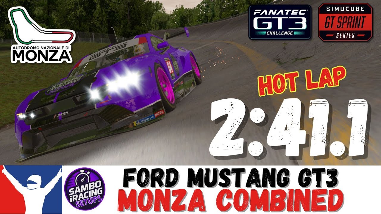 iRacing Mustang GT3 Monza Combined Guide - 