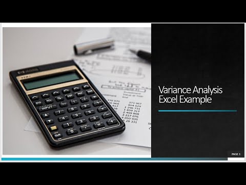 Variance Analysis Excel