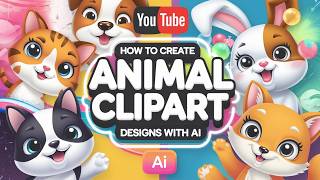 🐾 How to Create Animal Clipart Designs with AI – Easy & Fun Digital Art Tutorial! 🎨