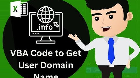 How to get User Domain Names with VBA Code
