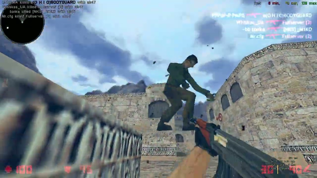 Gameplay Online Xash3D On PC (OLD CLASSIC CSDM)