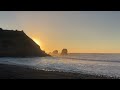 Beautiful Sunset peeking through the mountain. 1080p HD