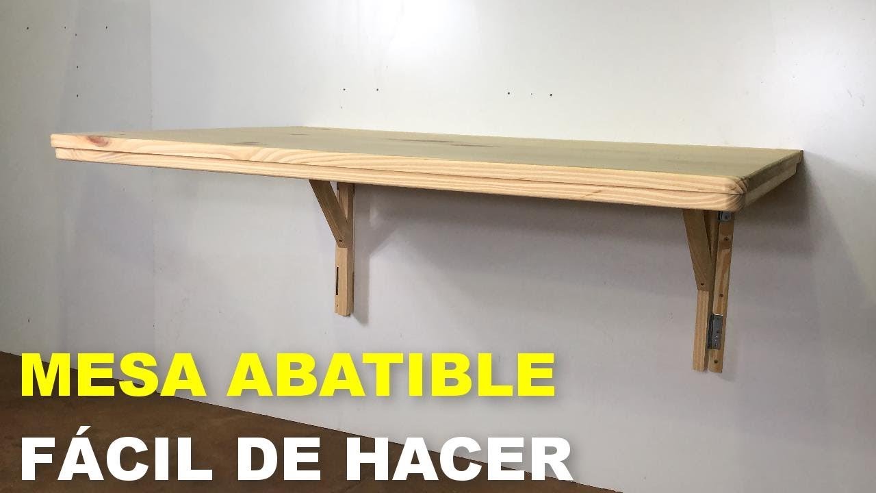 Mesa plegable abatible de madera