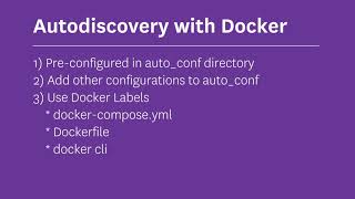 Autodiscovery with Docker Labels using Agent v5