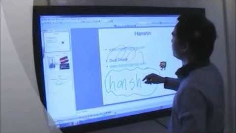 Multi-Touch TV - Handwriting & Keyboard Text Input on Microsoft Office Software