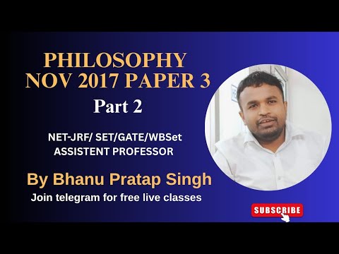 UGC NET PYQ | 2017 November Paper-III | Part -2 | BY Bhanu Pratap