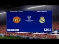 eFootBall PES 22 | MAN UNITED VS REAL MADRID | CHAMPIONS LEAGUE | 16 ROUND | LEG 1 | PS2 GAMEPLAY