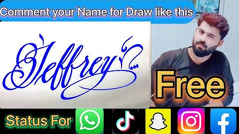 Jeffrey Name Signature Calligraphy Status | How to Cursive write with cut Marker #jeffrey @jeffrey