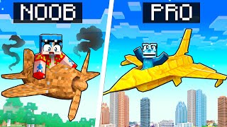 AVIÓN de NOOB vs AVIÓN de PRO en MINECRAFT!  MONDONGO VS TIMBA VK