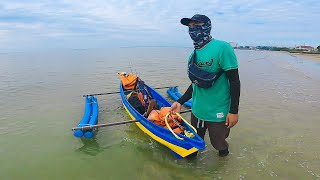 ASIKNYA MANCING MENGGUNAKAN PERAHU DAYUNG \\\\ MANCING PINGGIRAN BALIKPAPAN