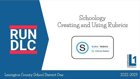 Creating  and Using  Rubrics in Schoology