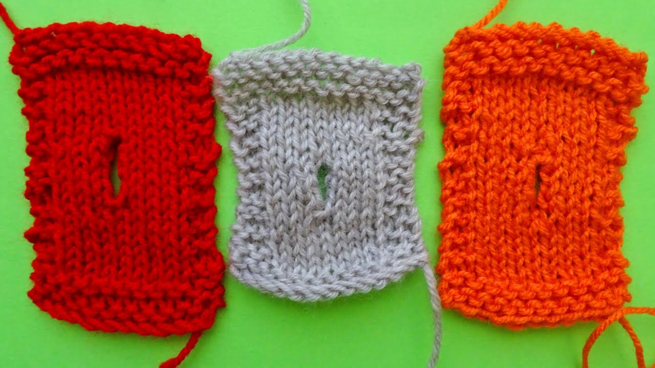 Come realizzare un'Asola Verticale a maglia e con un solo gomitolo