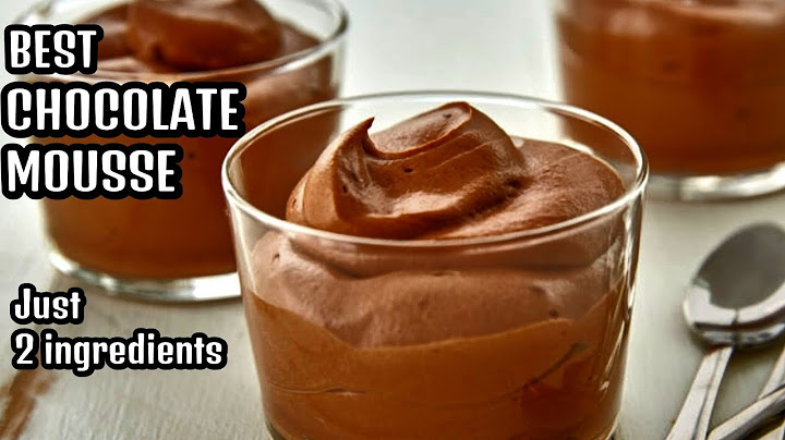 Chocolate mousse with milk instead of cream