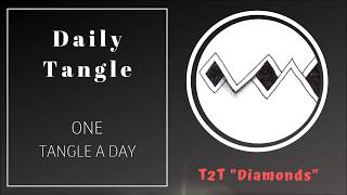 Daily Tangle -  T2T Diamonds   |How to draw...|