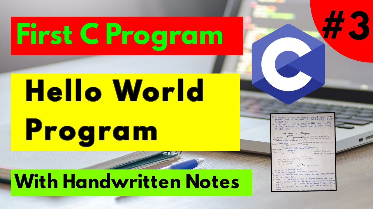 First C Program in VsCode | Hello World Program in C | How to Code | C ...