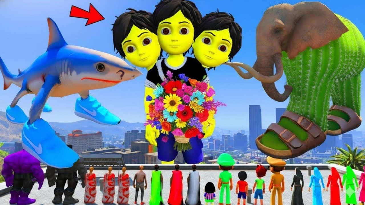 😱 Hulk Try To Sweet Kicko And Little Singham In Gta 5 | Little Singham Saved All His Friends 😭