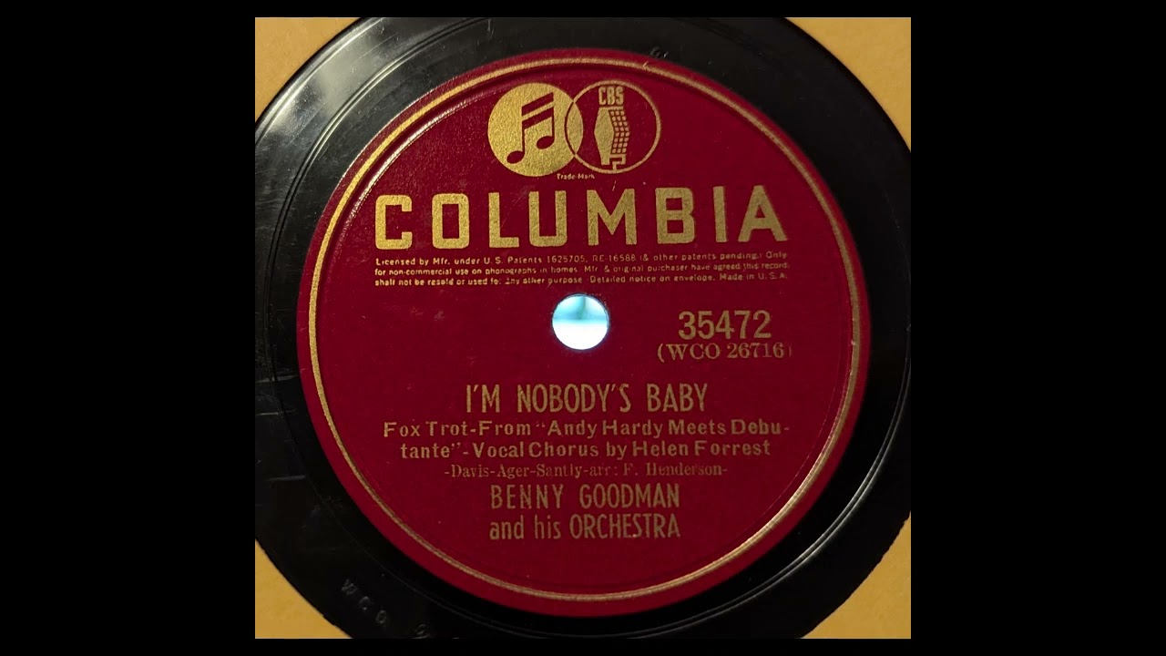 Benny Goodman and His Orchestra - I'm Nobody's Baby (1940)