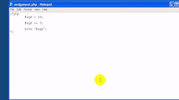 PHP Tutorial  Assignment Operator