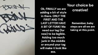 Simple Style, NYC graffiti tagging tutorial. By Brink.
