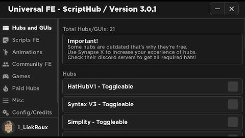 Universal FE Hub Script Review