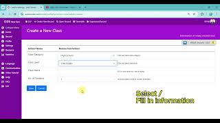 CIDS New-Gen International: Create New Class