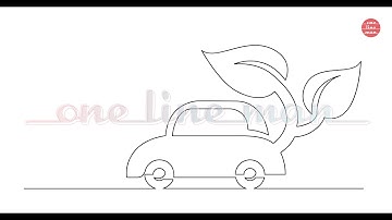 One Line Drawings: Symbols and Concepts. Continuous line vector art animated as self-drawing line.