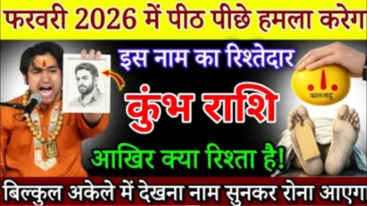 कुंभ राशि फरवरी 2026 में आपकी पीठ पीछे हमला करेगा इस नाम का रिश्तेदार, घर में ही छुपा है। #kumbh