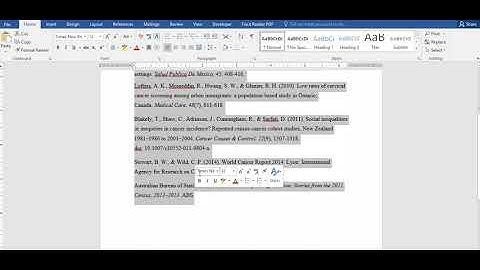 References in Alphabetical Order in MS Word