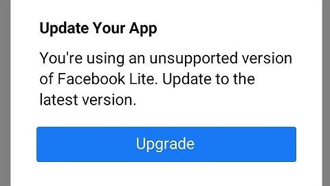 How to fix Facebook Lite unsupported version | cannot update the app
