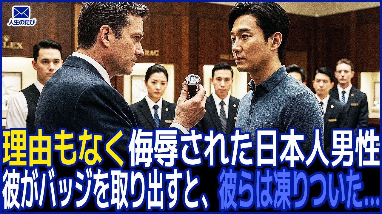 Outline Video 理由もなく侮辱された日本人男性、彼がバッジを取り出すと、彼らは凍りついた…