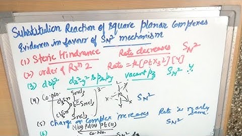 Substitution reaction of square planar complexes Part-1 by Dr.Anita Kothari B.Sc.Pt III and M.Sc.S I