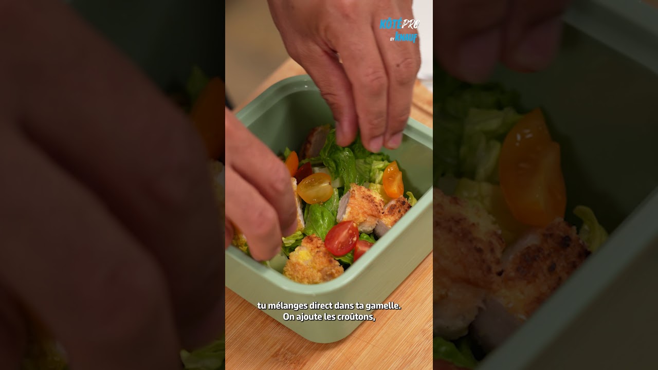 La César du romain, une pause salade bien méritée sur les chantiers ! #recette #salade #pausedej