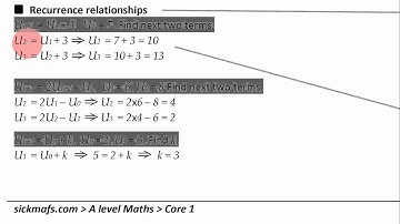 Recurrence relationships easy example