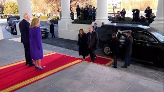 Bidens welcome Harris, Emhoff at White House