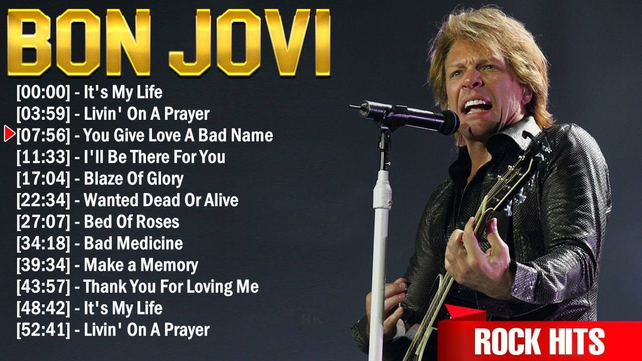 ⁣Bon Jovi Greatest Hits Playlist Full Album ~ Best Of Rock Rock Songs Collection Of All Time