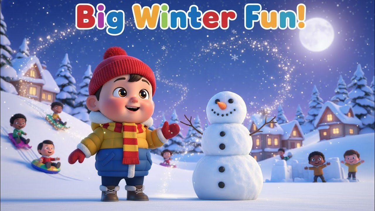 ❄️ Winter Fun With Tintu | Snowman, Sled & Snowflakes | Kids Winter Poem | TinTon TV