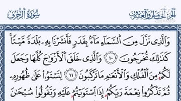 مقطع من سورة الزخرف برواية قالون عن نافع بقصر المنفصل وصلة ميم الجمع  بصوت الشيخ سامح صفاء الدين