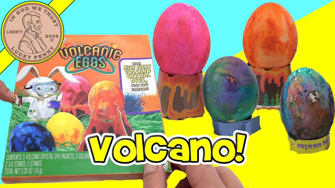 Dudley's Volcanic Easter Egg Decorating Kit - YouTube