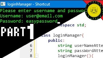 How to Make a C++ Login Program Part 1